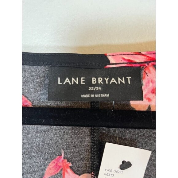 Lane Bryant Floral Top 22 Black Boho Feminine Western Coquette Fairy Retro 80s - Picture 3 of 12